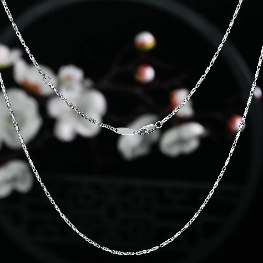 HOT SALE S925 Silver Flash Horseshoe Chain Versatile Neck Chain 1mm Wide Necklace 60cm Adjustable Wedding Jewelry