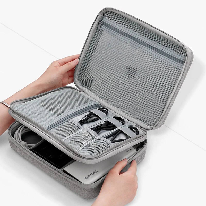 Hard Shell EVA  Electronic Organizer Case for iPad Pro 11 inch Hard Drive Cables Earphones Cell Phone AC Adapter  Multi-use
