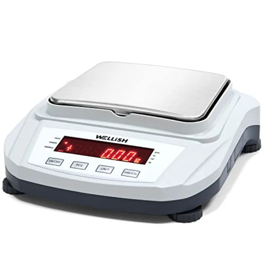 

Lab Scale 2000g 0.01g High Precision Digital Analytical Balance Electronic Scale for Kitchen Lab Weighing Black