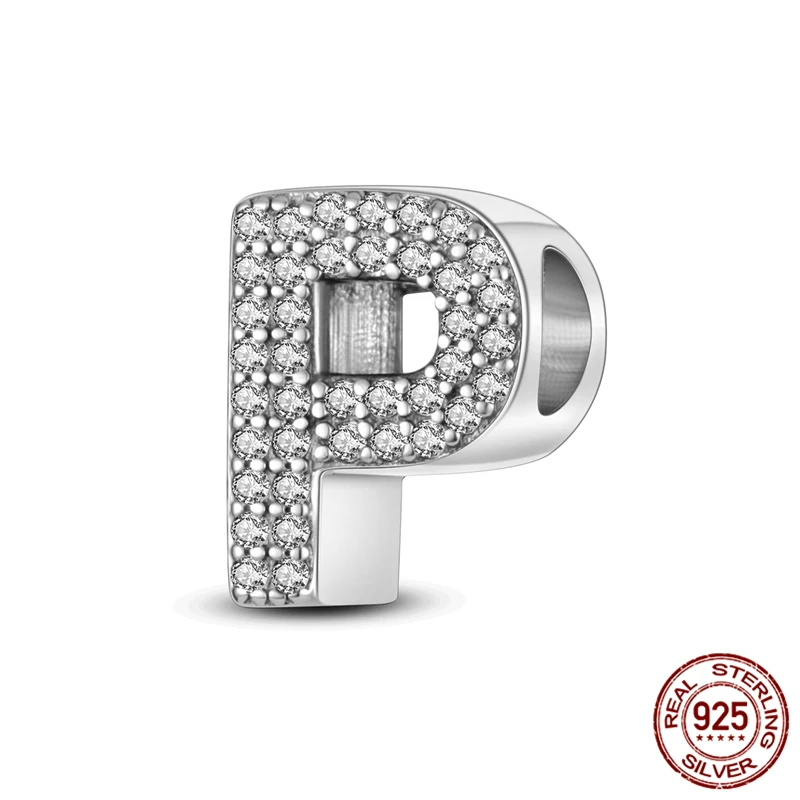 

This DIY women's jewelry gift features an S925 sterling silver letter P bead paired with an original bracelet.