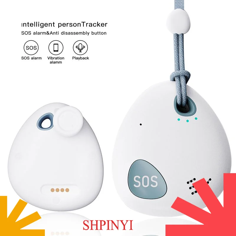 Personal GPS Tracker for Kids Disabled Elderly IP68 Waterproof Anti-Lost GPS Tracker SOS Alarm APP Remote Control Positioning