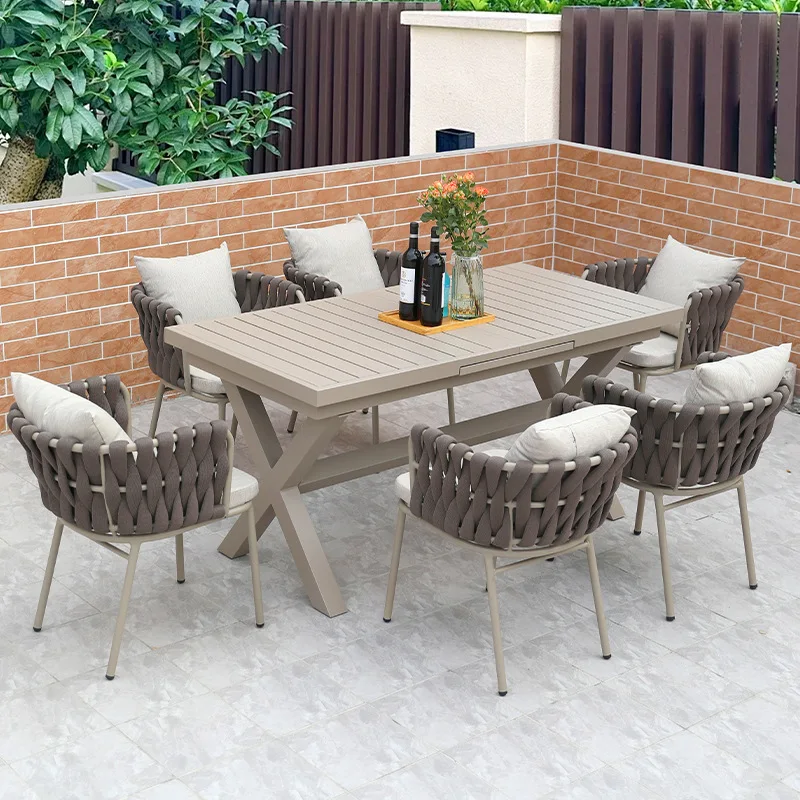 

Customizable outdoor tables and chairs waterproof sunscreen rattan chair
