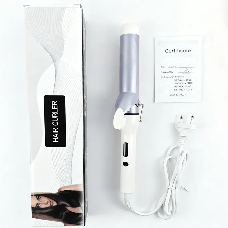 مكواة تجعيد دلو محمولة، مكواة تجعيد منزلية للسيدات، مكواة، مشط تجعيد دوار من السيراميك، أداة تشكيل حديد مسطحة