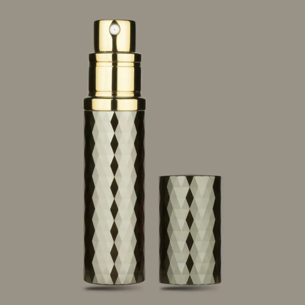 Portable 5ml Spray Bottle Press Type Bottom-fill Perfume Atomizer Mini Aluminum Fragrance Spray Dispenser Travel