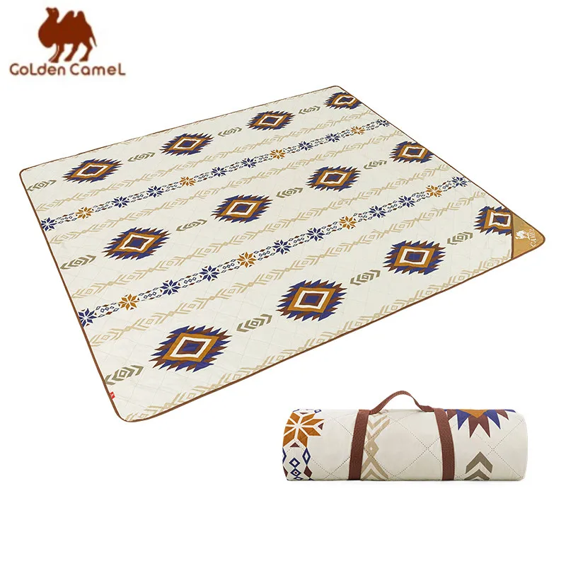 

GOLDEN CAMEL Outdoor Camping Picnic Mats Ultrasonic Retro Ethnic Mat Picnic Camping Bohemian Pad Camping Supplies 2023 Spring