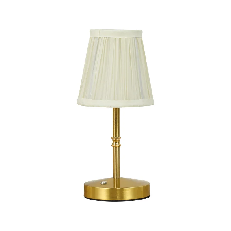 Nordic Fabric Cover Charging Table Lamp, Dining Table Ambience Lamp, High-End Bedroom Bedside Light, Small Night Light