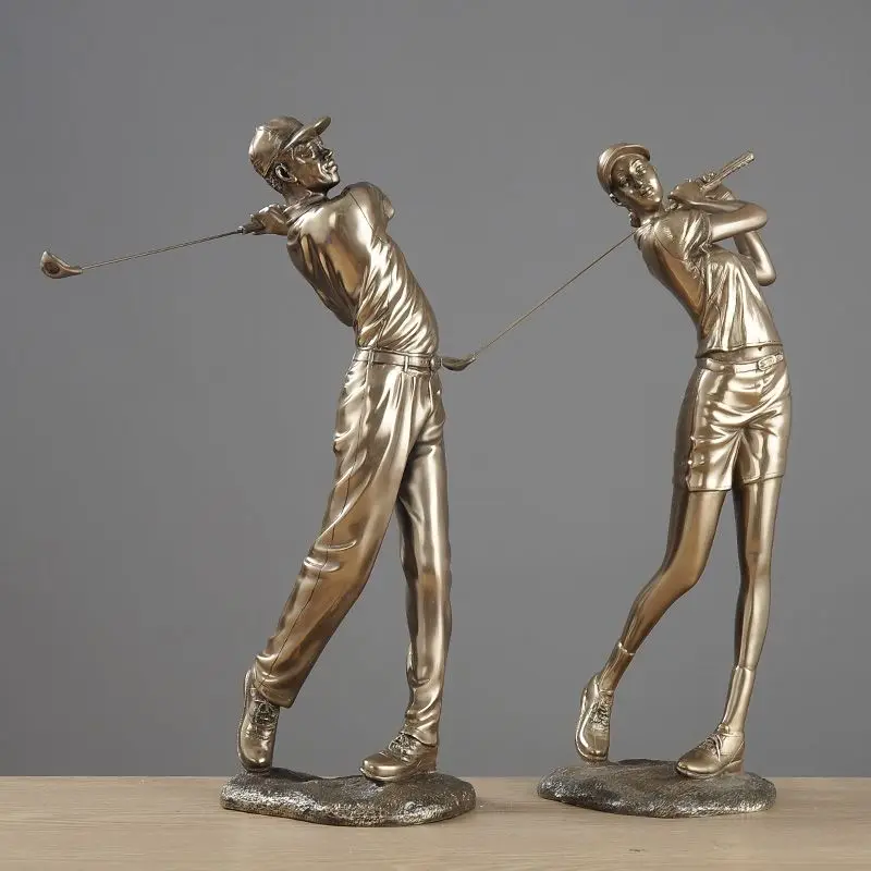 

Nordic Golf Figure Sculpture Ornament,Resin Living Room Office Entrance Bookcase Desktop Statue Decoration Customized