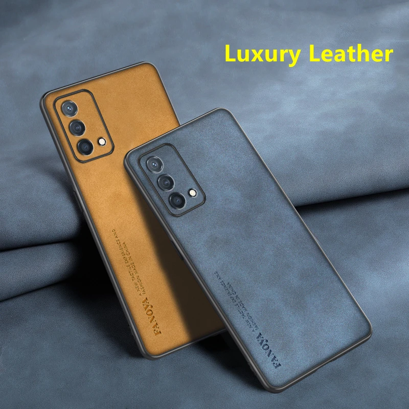 For Realme GT Master Edition Case Luxury Leather Cover For Realme GT Neo 2T 3 Case Stylish Soft PU Silicone Shockproof Bumper