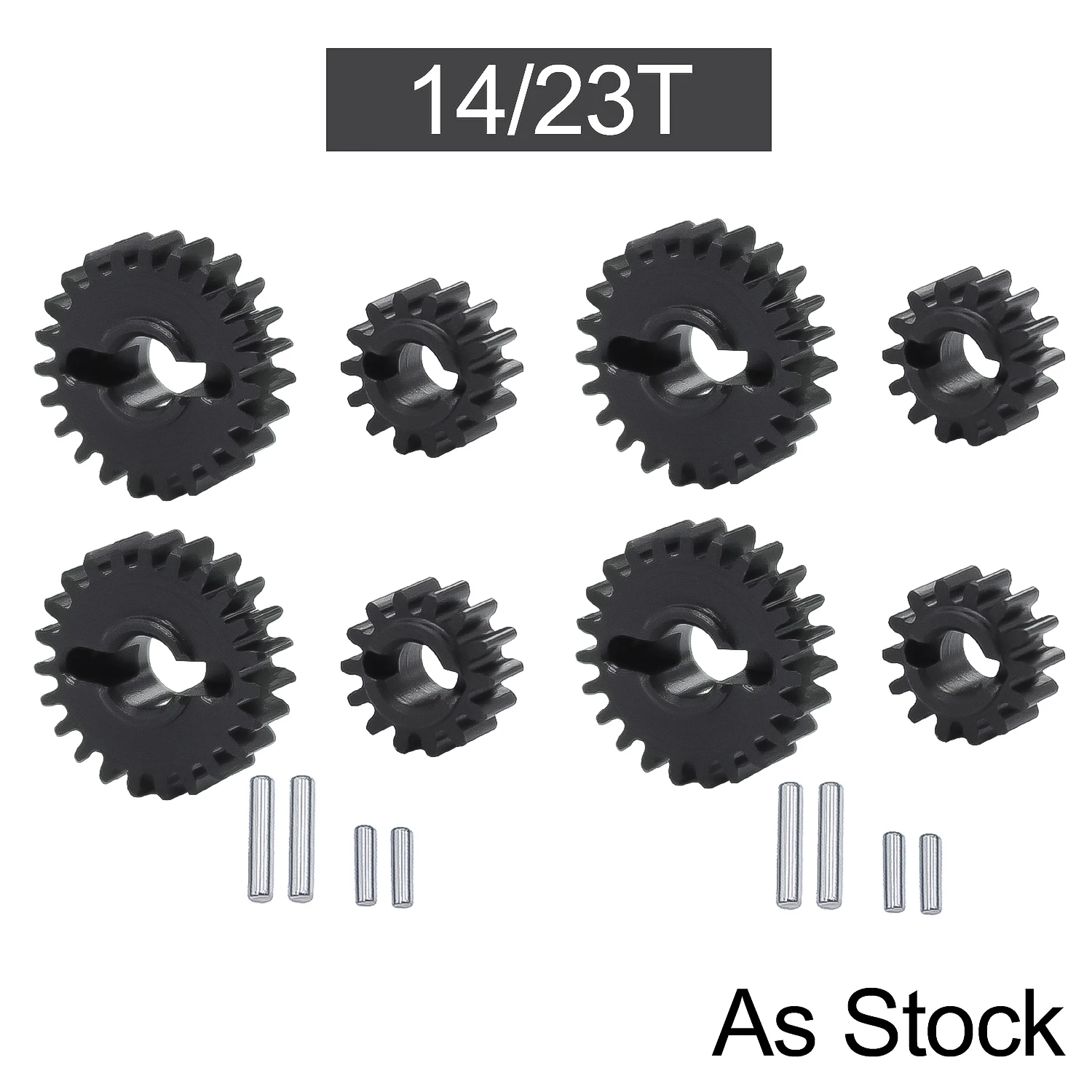 Zestaw stalowych kół zębatych 13T/24T 14T/23T 15T/22T Overdrive Underdrive Stock Gear do 1/18 RC Crawler Redcat Ascent-18 Upgrade Part