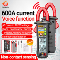 PN102 Intelligent Voice Broadcast Clamp Meter 6000 Counts Digital High-precision Clamp Meter AC/DC Multimeter ℃/℉ Temperature