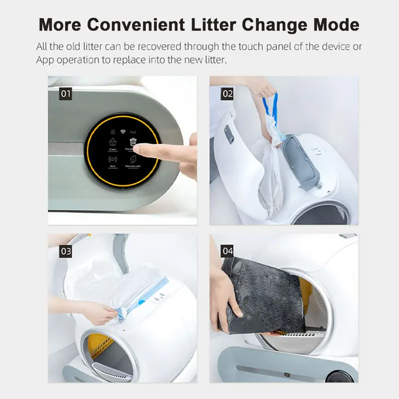 Smart Cat Box Design With App Control Automatic Self-cleaning Closed Auto Intelligent Cat Toilet