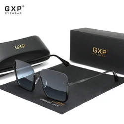 GXP New Design Sunglasses For Women Men UV400 Protection Gradient Lens Square Half-frame Fashion Decorative Optical Eyewear