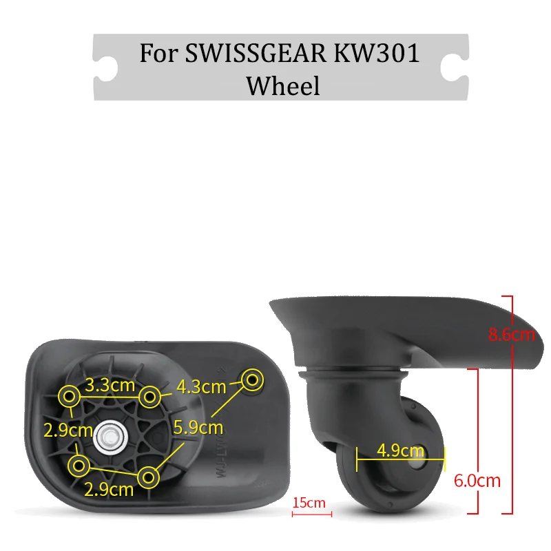 

Suitable For SWISSGEAR KW301 Universal Wheel Silent Wheel Luggage Anti-wear Wheels Replaceable Wheels Flexible Rotation Wheels