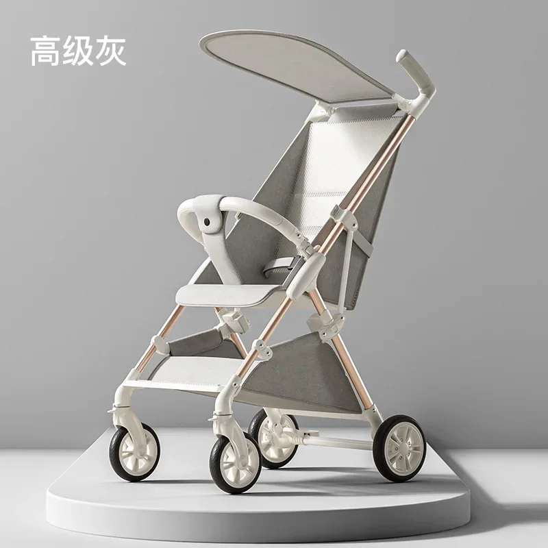 Baby Stroller Children's Stroller Lightweight Folding Pocket Baby Stroller Big Aluminum Alloy Umbrella Cart