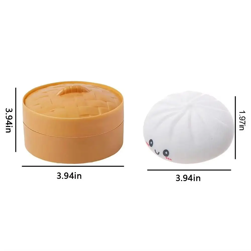 Nowa miękka, parowana bułka do ściskania, zabawka antystresowa typu squishy z pojemnikiem do parowania, zabawka do ściskania, ciasto do dekompresji dla dorosłych.