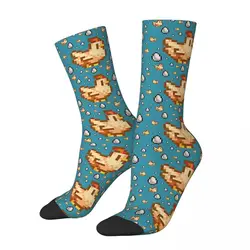 Chickens Stardew Valley Popular Game Socks Travel 3D Print Boy Girls Mid-calf Sock