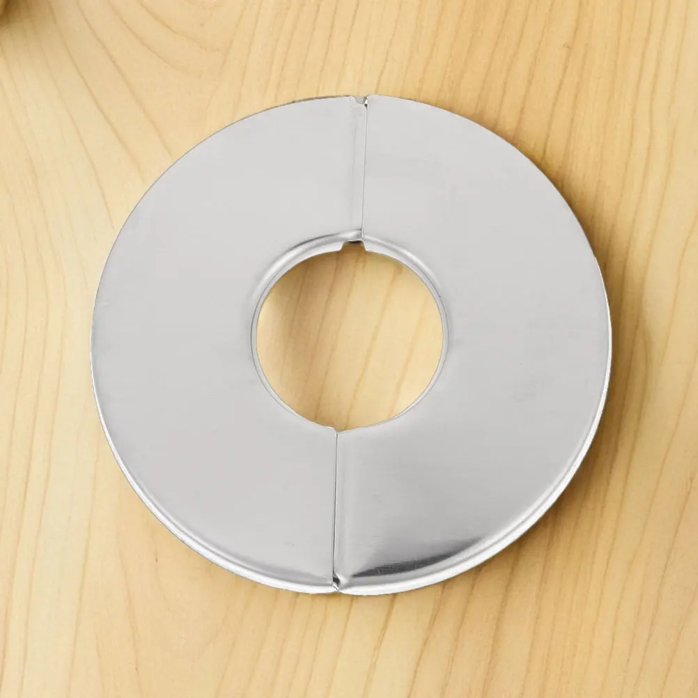 

8 Pcs Water Pipe Decorative Cover Metal for Plumbing Holes Around Pipes Replacement Stainless Steel Wall Split Flange