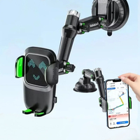 360° Rotating Car Phone Holder Universal Bracket Anti-slip Suction Cup Mount with Sticky Gel Pad for Windshield/Dashboard/Window
