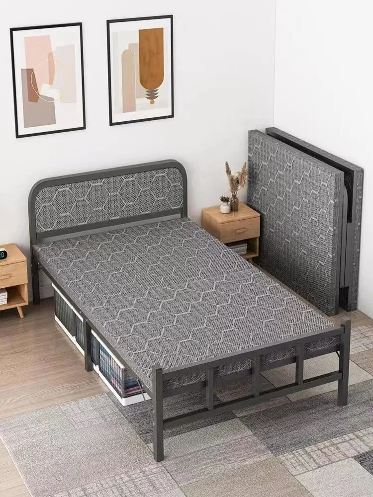 

Folding bed single bed accompanying household adult simple iron bed afternoon