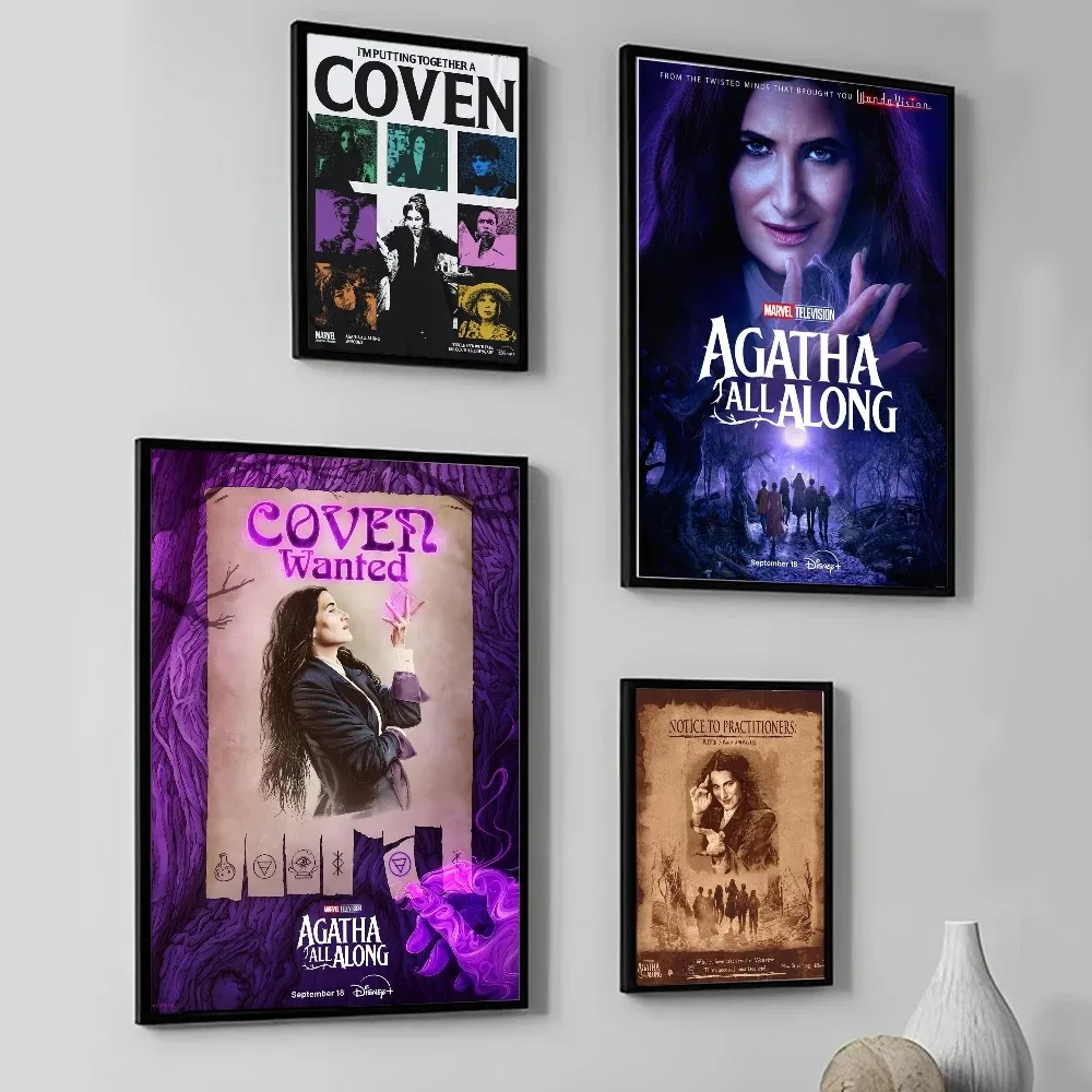 Póster de la serie de superhéroes Agatha del Drama Web americano, arte de pared, decoración del hogar, decoración de la habitación, pintura en lienzo, restaurante para sala de estar