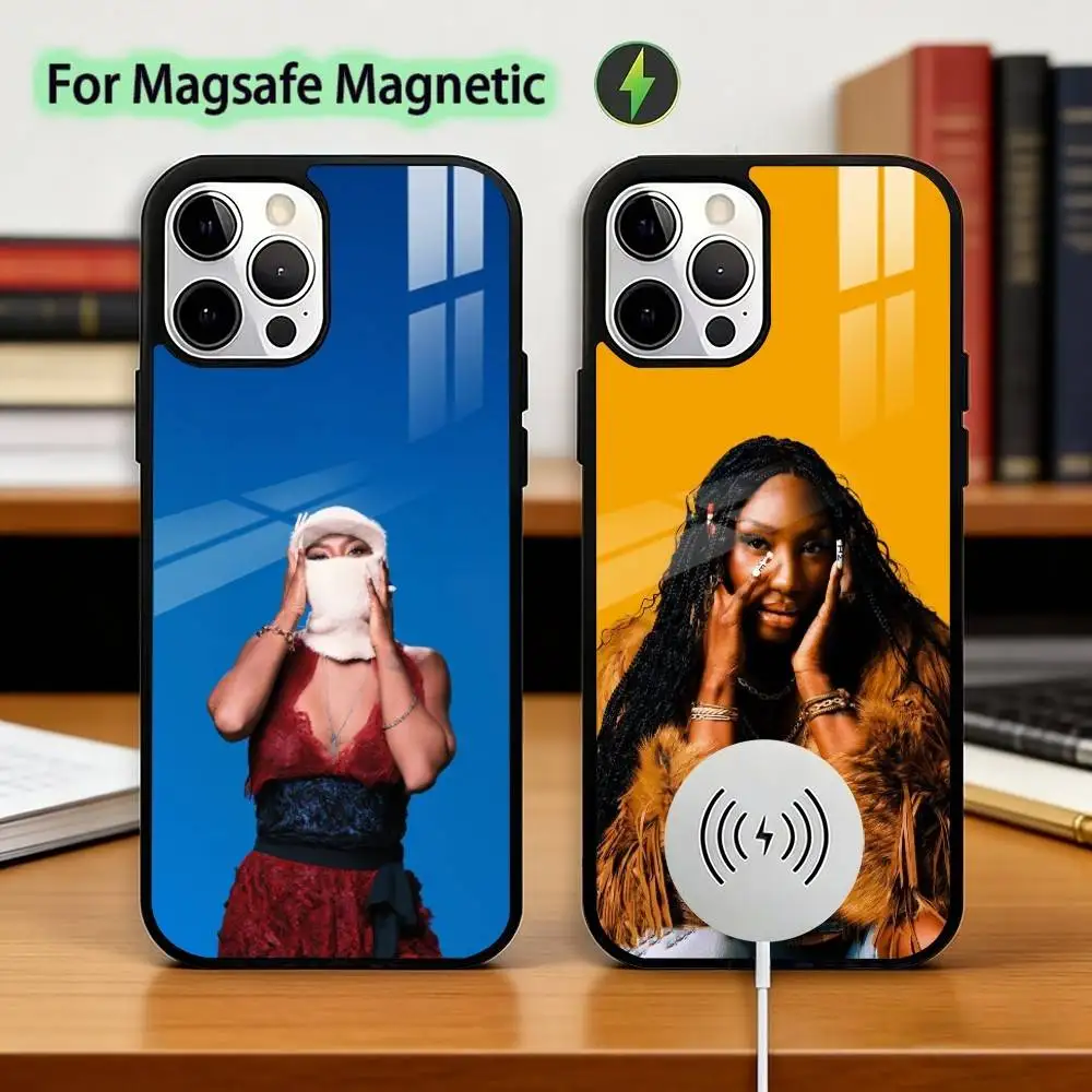 

Aya Nakamura Pop Phone Case For iPhone17,16,15,14,13,12,11 Plus,Pro Magnetic For Magsafe Wireless Charging