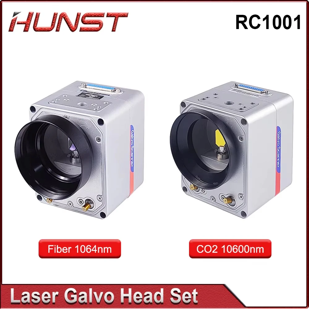 Hunst SINO-GALVO RC1001 CO2 & Fiber Laser Scan Galvo Head Set 10.6Um 1064nm Apeature 10mm Galvanometer Scanner with Power Supply