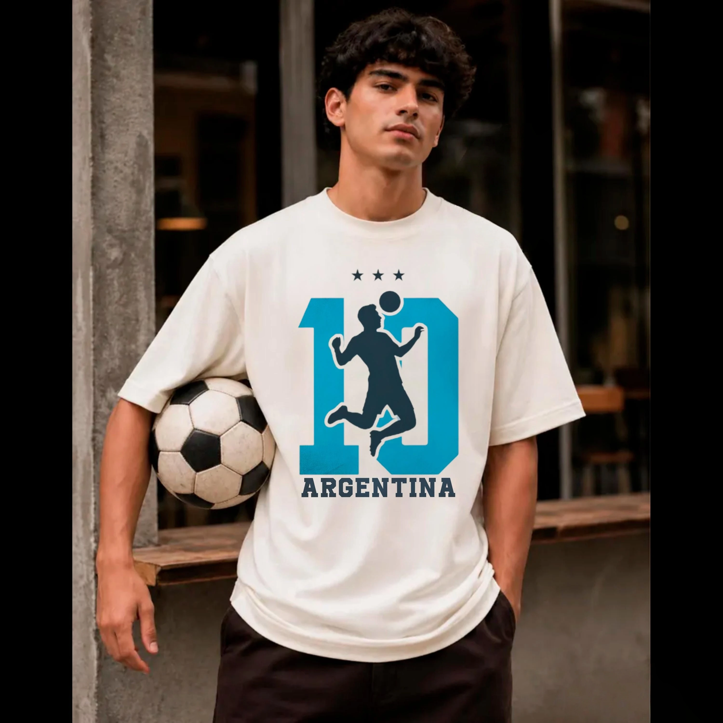 Argentina Soccer Messi #10 Graphic Merch 2026 Summer Tshirt Cotton Unisex Men‘s Women's T-Shirt Y2k High-Quality Popular Tee