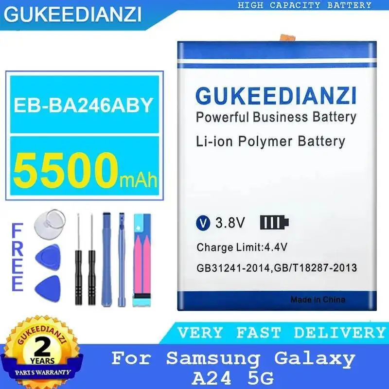 

EB-BA246ABY Аккумулятор для мобильного телефона, долговечный, 5500 мАч, высокоэффективный для Samsung Galaxy A24 5G
