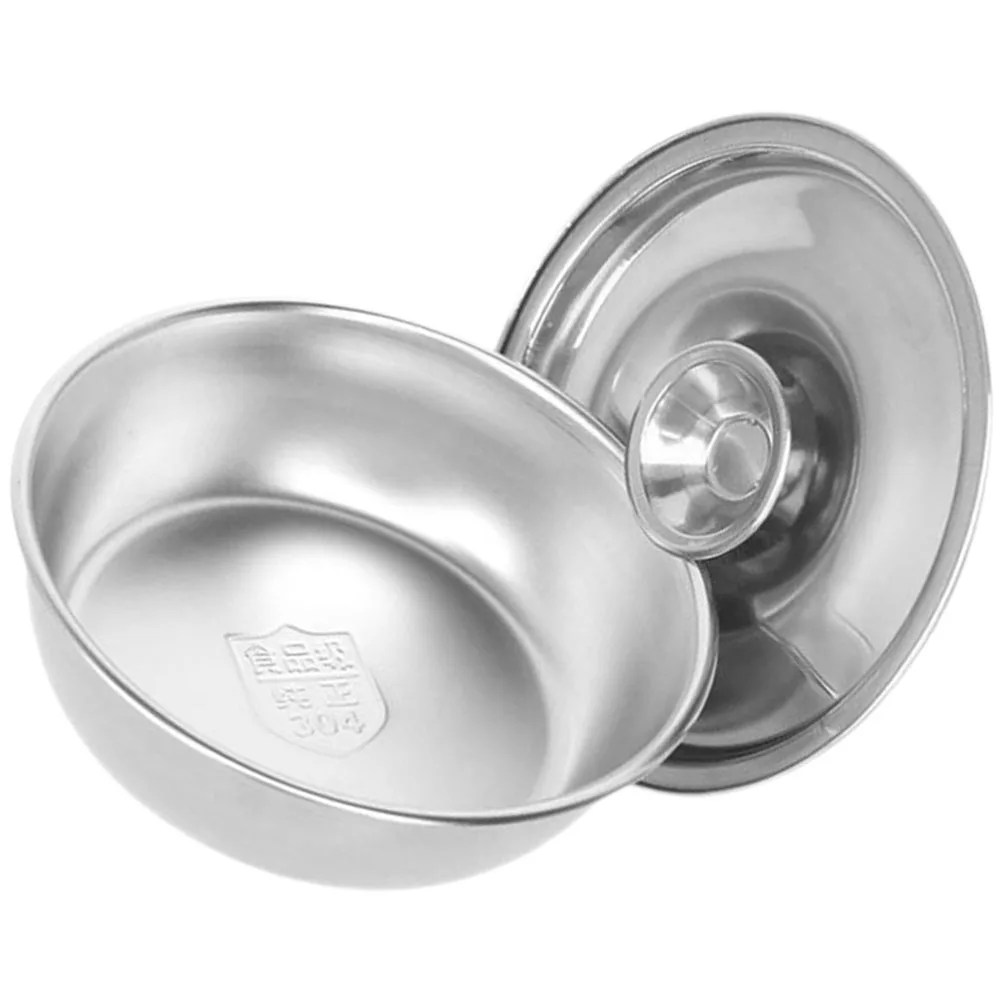 

Stainless Steel Children Bowls 10cm Kids Baby Food Dishes with Lids Toddler Soup Bowl Safe Material Practical Design Versatile