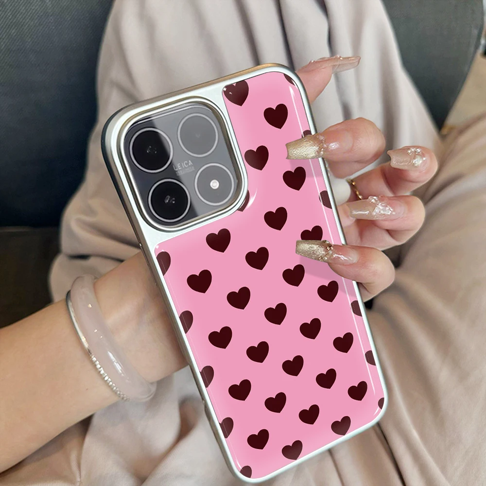 

Luxury Love Heart Drop Glue Case For iPhone 15 17 13 Pro Max Phone 11 12 ProMax 14 15 16 Plus Cases Shockproof Minimalist Funda