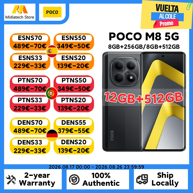 Poco M8 5G: 512GB, 256GB, AMOLED, 50MP