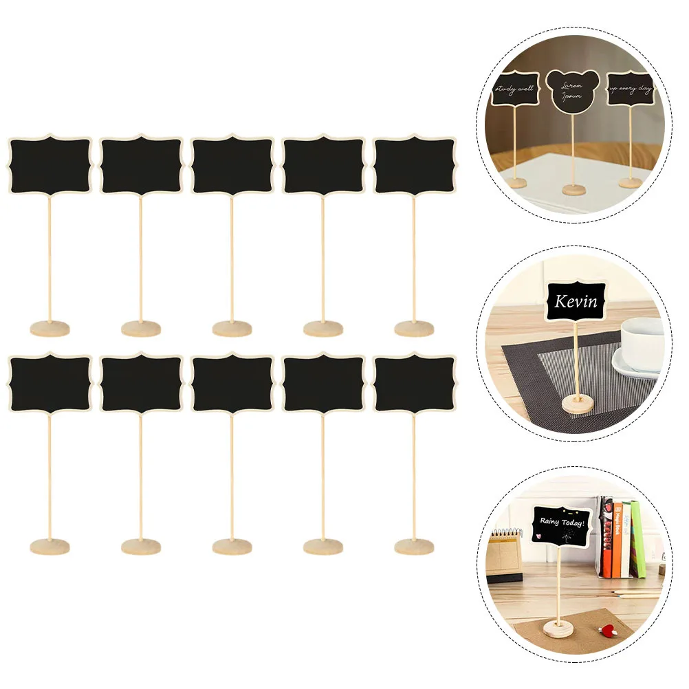 

10Pcs Standing Message Board Signs Mini Blackboard for Shop Cafe Bar Menu Notice Easy Wipe Clean Reusable Mini Chalkboards Sign