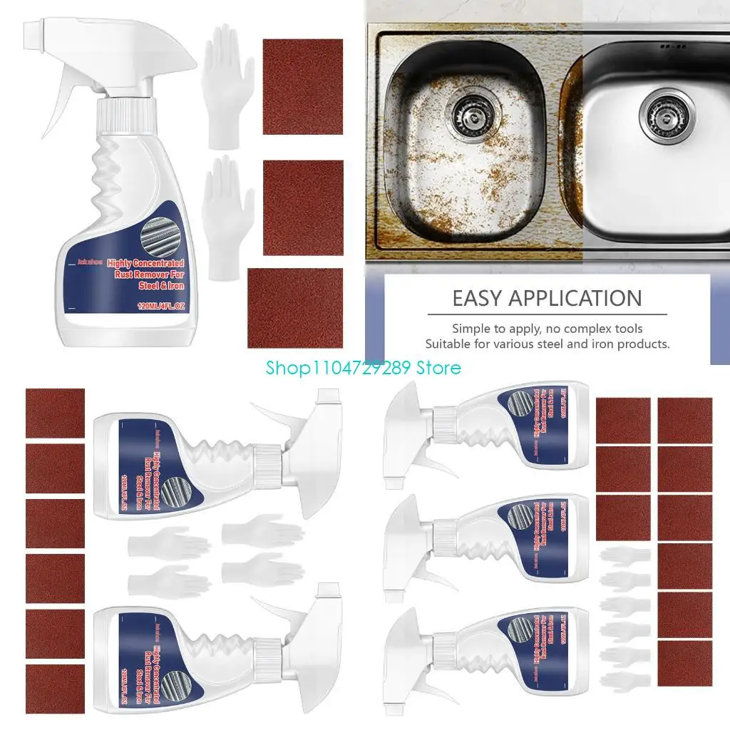 D8KE Car Rims Cleaner Multipurpose Rust Remover Brake Paint Protect Metal Dust Iron Powder Remover