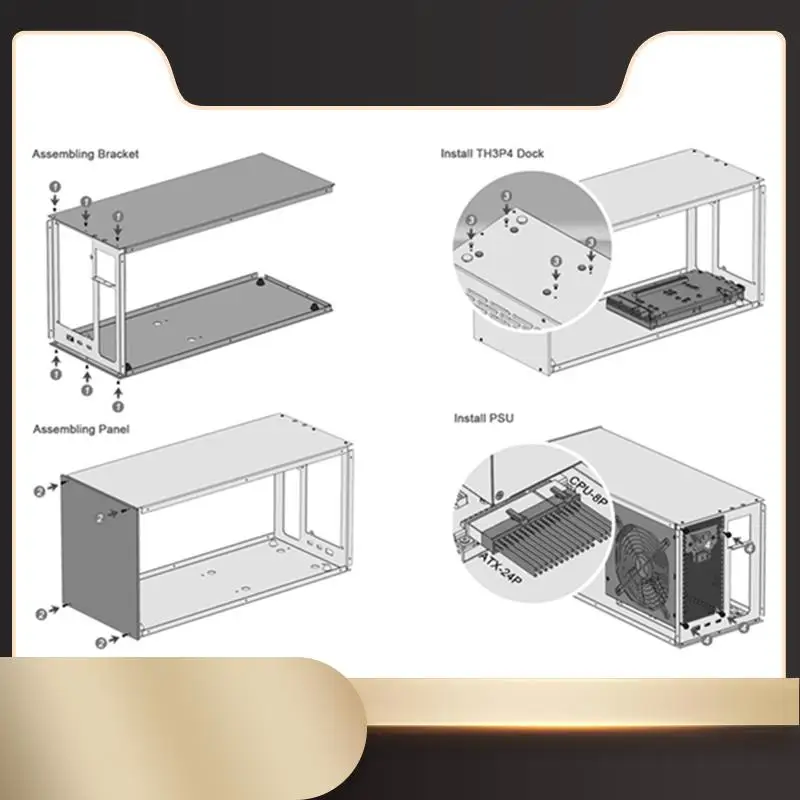 

TH3P4G3 ATX-корпус для TH3P4G3 Thunderbolt-совместимая док-станция для графического процессора для ноутбука, ноутбука к видеокарте-N36R