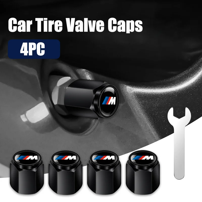 4Pcs Car Tire Valve Cap Tyre Air Stems Cover for BMW M Performance E36 E46 E90 E60 F10 F30 E39 F20 E87 E92 G30 X5 E70 E91 G20 X1