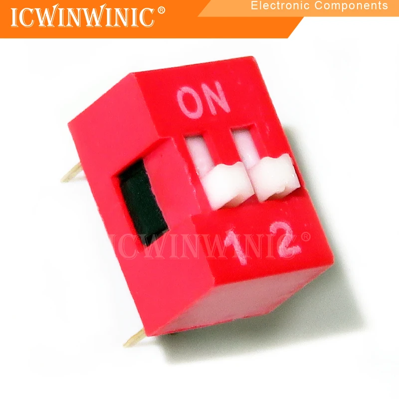 10piece Red DIP switch DS-02 (2 digits)
