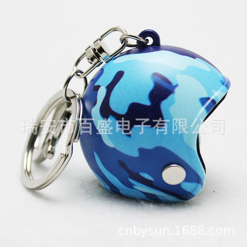 Car Keychain Cartoon Motorcycle Camouflage Broken Duck Helmet Hat Pendant KeyRing Decor Creative Bicycle Key Chain Accessories