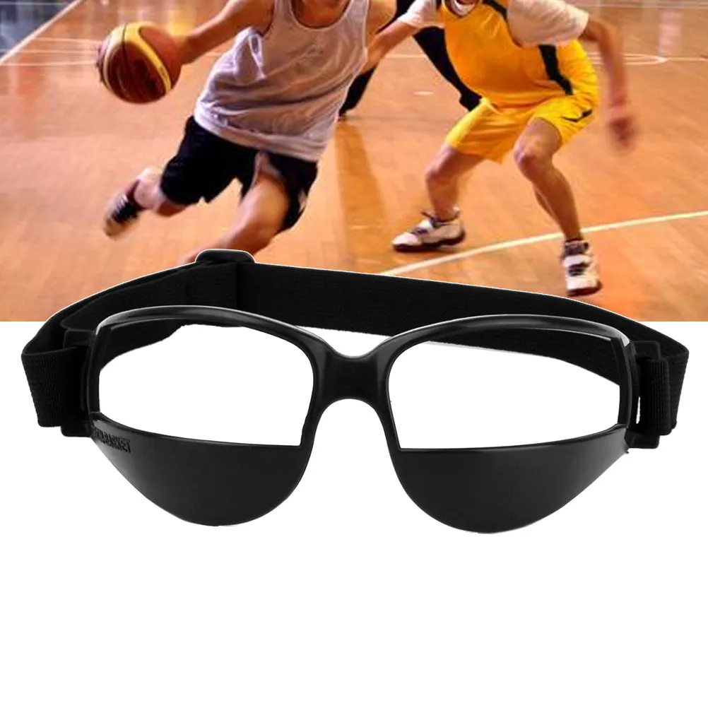 

Black Basketball Training Aid Anti-Low Head Glasses Adjustable Fit Comfortable Soft Plastic Basketball Training Goggle