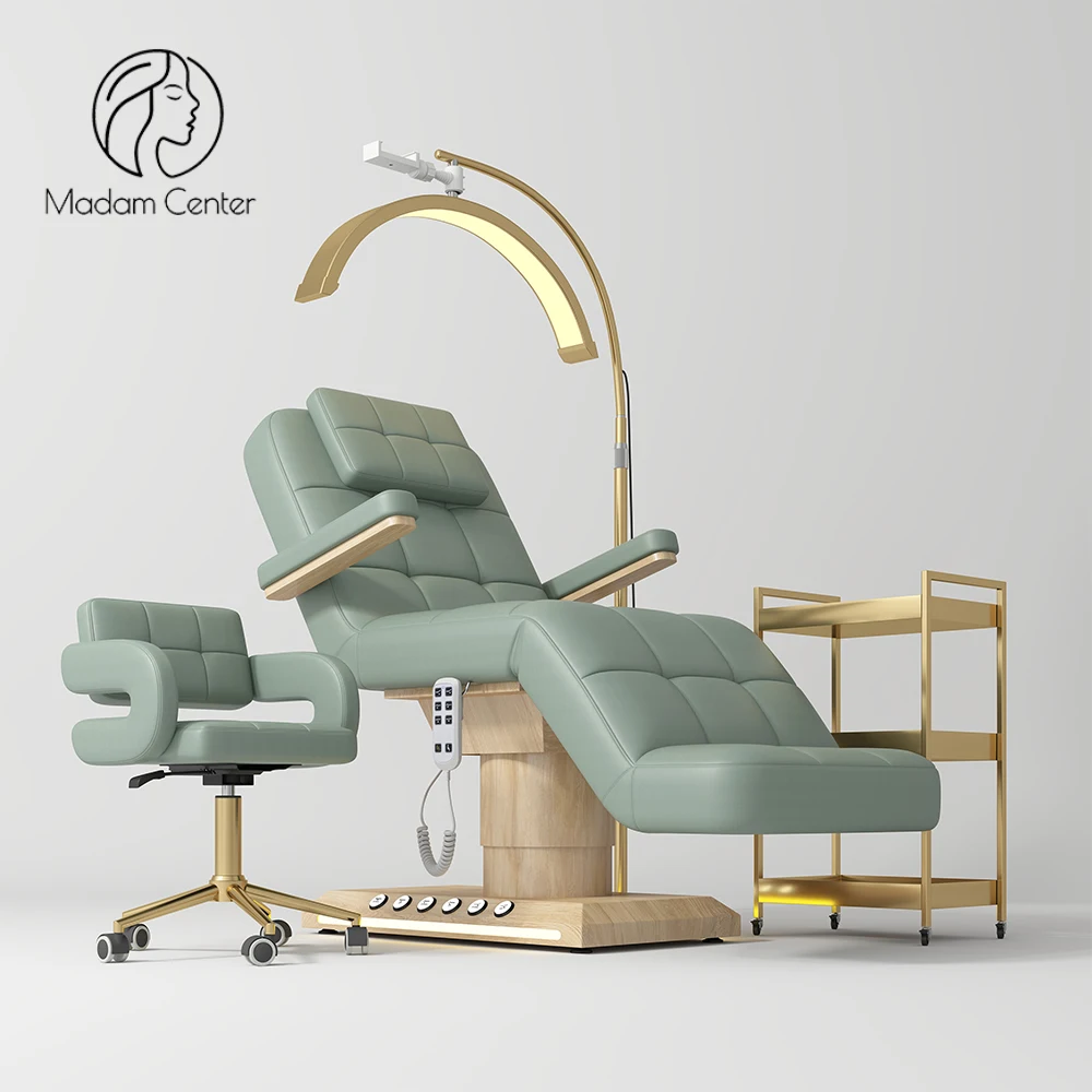 Beauty Salon Aesthetic Clinic Furniture Electric Beauty Bed Cosmetic Spa Bed Table Camillas De Masajes Cama Facial
