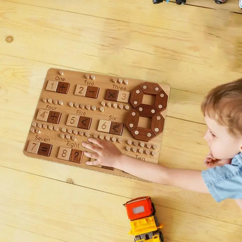 Tablero de matemáticas para niños, juego de combinación de números, juguetes educativos de conteo preescolar para niños, suma, resta, multiplicación y