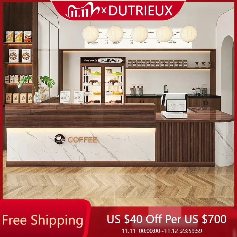 

Save Space Nordic Reception Desks Luxury Beauty Retro Design Modern Design Reception Desks Minimalist Scrivania Trendy Furniture