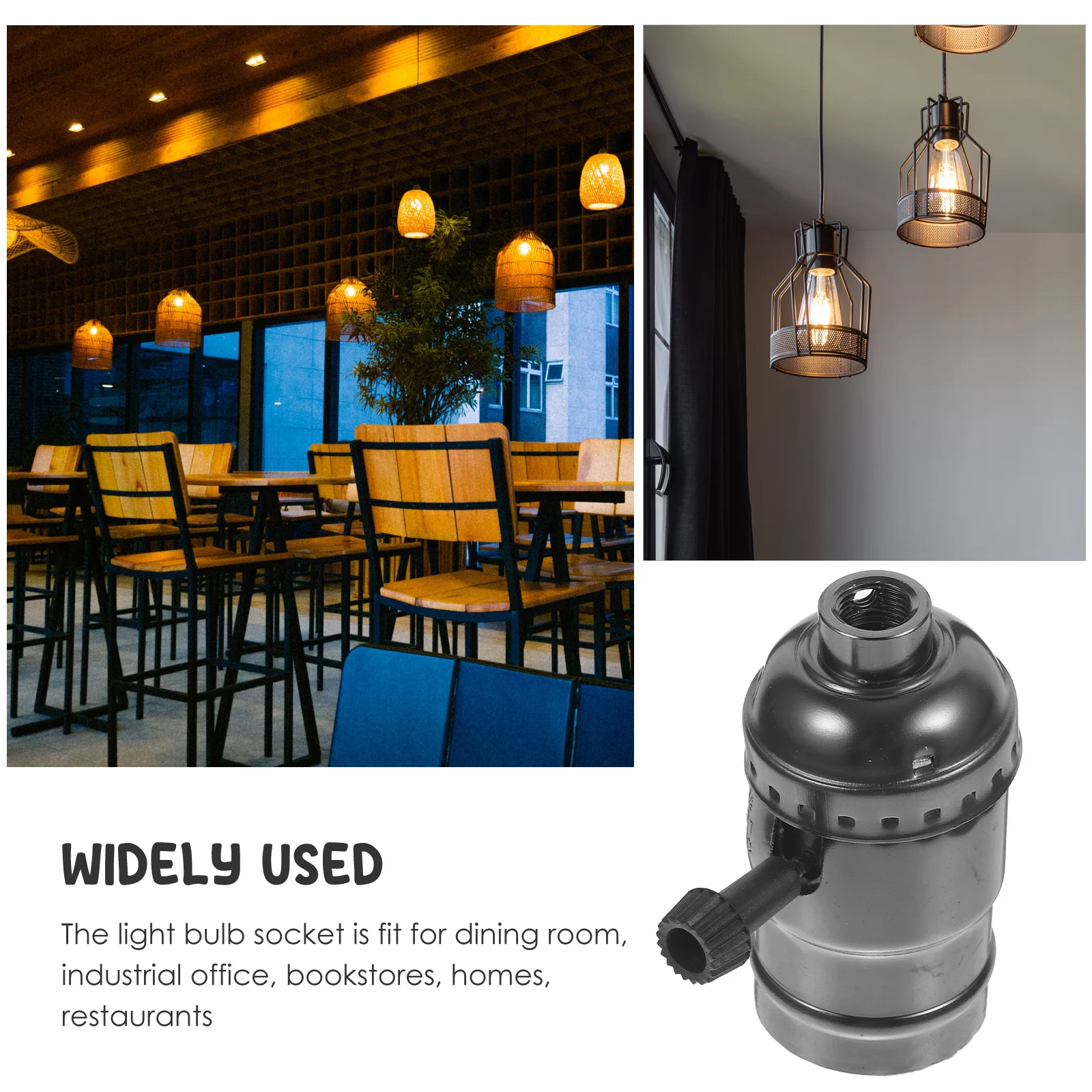 E27 E26 حامل مصباح خمر ضوء لمبة قاعدة صلابة عالية مقبس آمن صالح لطاولة السقف الجدار طقم تصليح المصباح #3