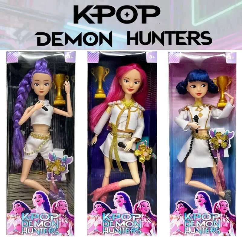 2025 لعبة شخصيات الحركة المباشرة Kpop Demon Hunters * مجموعة مع أغنية موضوع * شخصيات الحركة بأضواء ملونة للمعجبين و #2