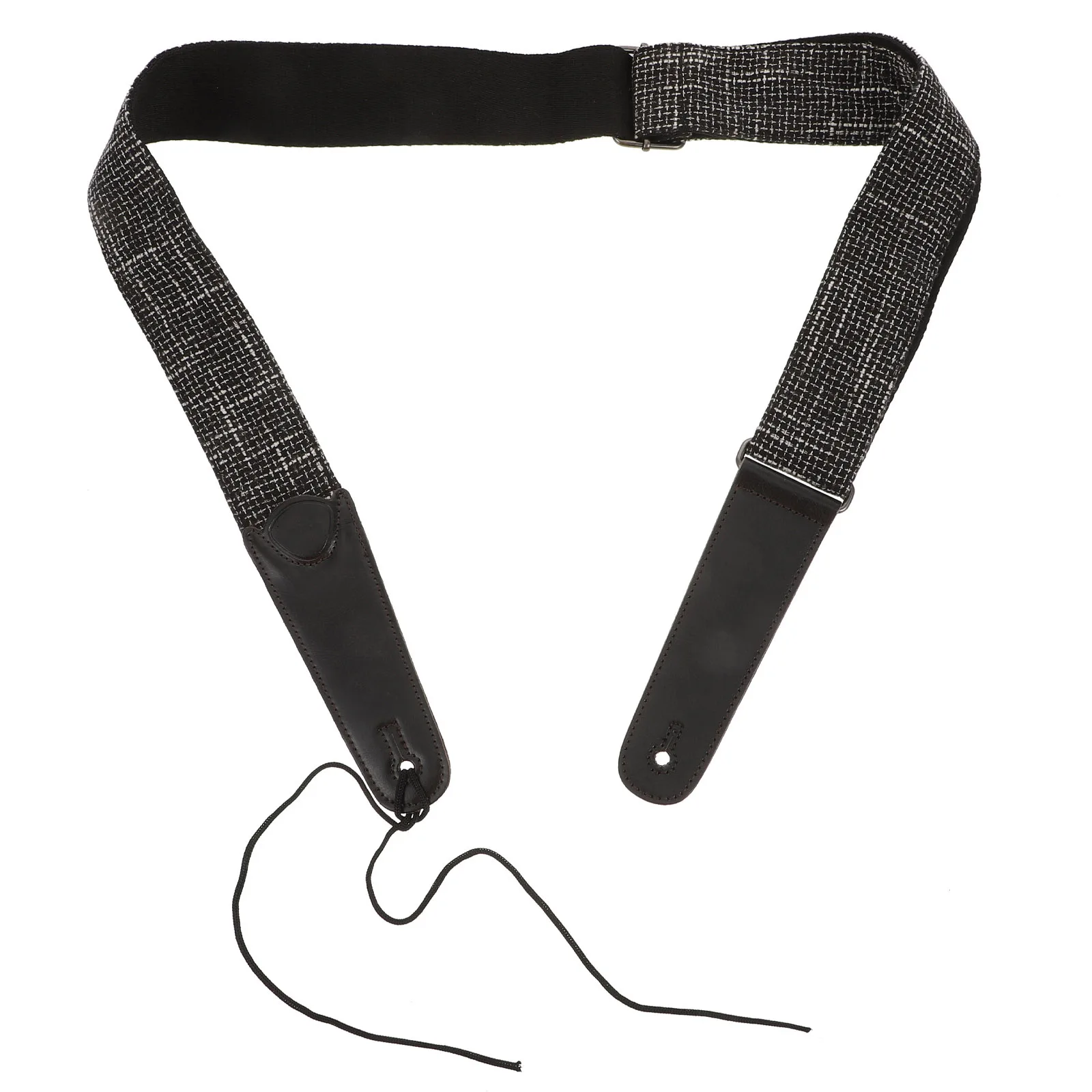 

Guitar Strap Durable Cotton Adjustable Length Black Color For Acoustic Bass Ukulele Instruments Accessories Decor
