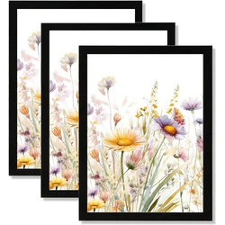 3pcs Black White Wooden Photo Frame A3 A4 Picture Frame Modern Poster Canvas Painting Display Stand Wall Hanging Decoration