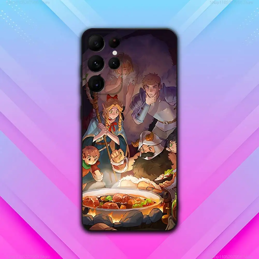 Casing Ponsel Hitam D-Delicious In D-Dungeons untuk Samsung S30,S25,S24,S23,S22,S21,S20,Fe,Lite,5G,Ultra,Plus Ultra-Tipis