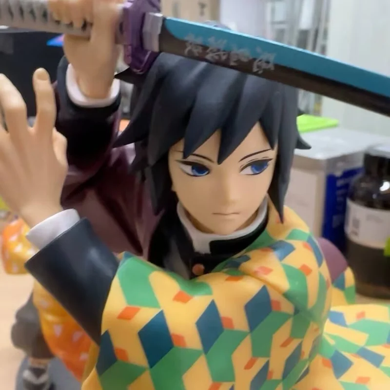 Genuine In Stock Demon Slayer Anime Figurines Maximatic Tomioka Giyuu Anime Figures 17cm Statue Collectible Model Toys
