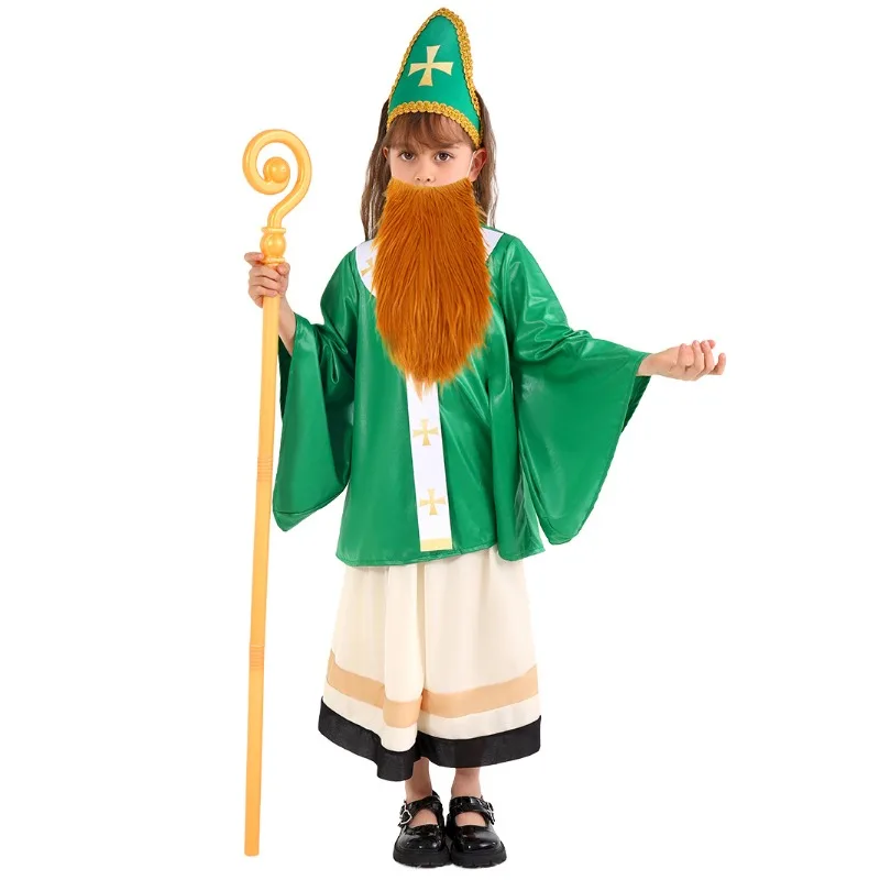 زي عيد القديس باتريك الأيرلندي للأطفال، زي البرسيم التنكري، أزياء الحفلات، أداء المسرح، مجموعة موضوع المهرجانات #3