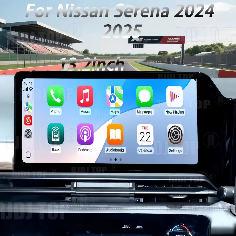 13.2 بوصة لنيسان سيرينا 2024 2025 راديو السيارة Carplay أندرويد السيارات شاشة ستيريو الصوت ستيريو الوسائط المتعددة مشغل فيديو بلوتوث #3