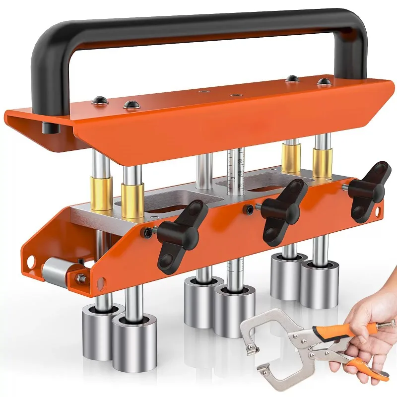 6 Roller 0-90° Large Radius Plate Bending Machine Manual Aluminum Standing Seam Roof Portable Bending Industrial Tool Equipment